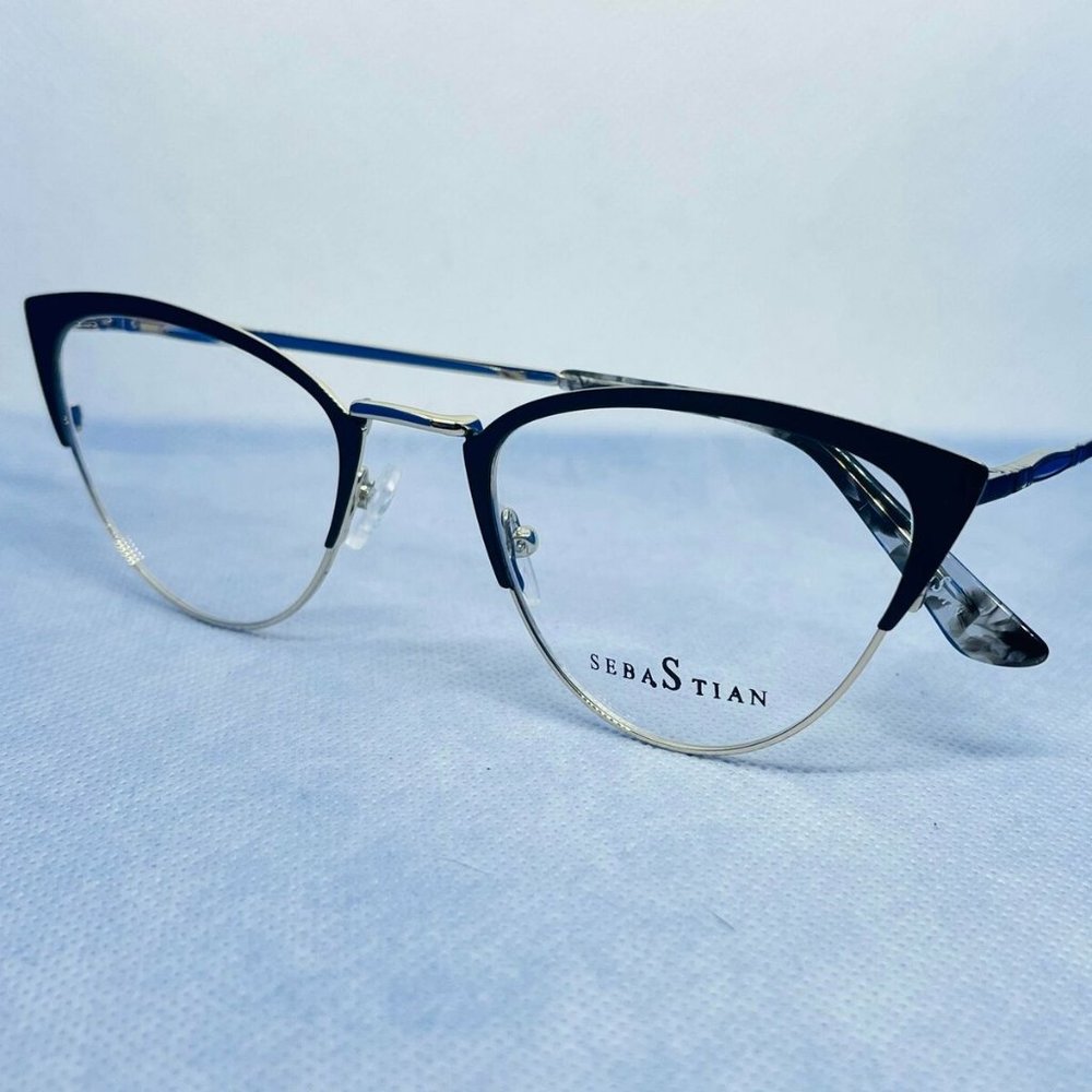 Sebastian Eyeglasses Frames, Metal, Gold and Black.. 51-20-140